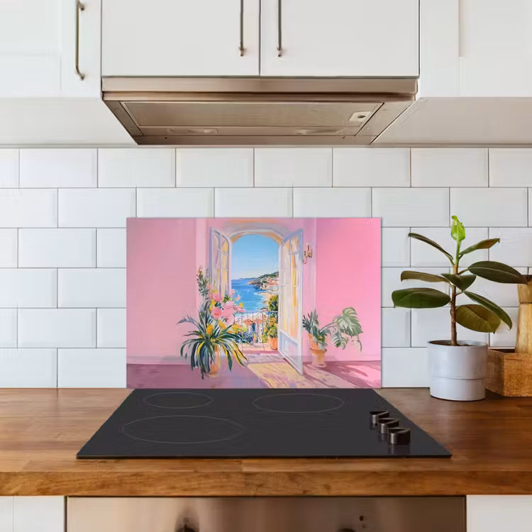 Spatscherm keuken - Roze - Buiten - Verf — 6