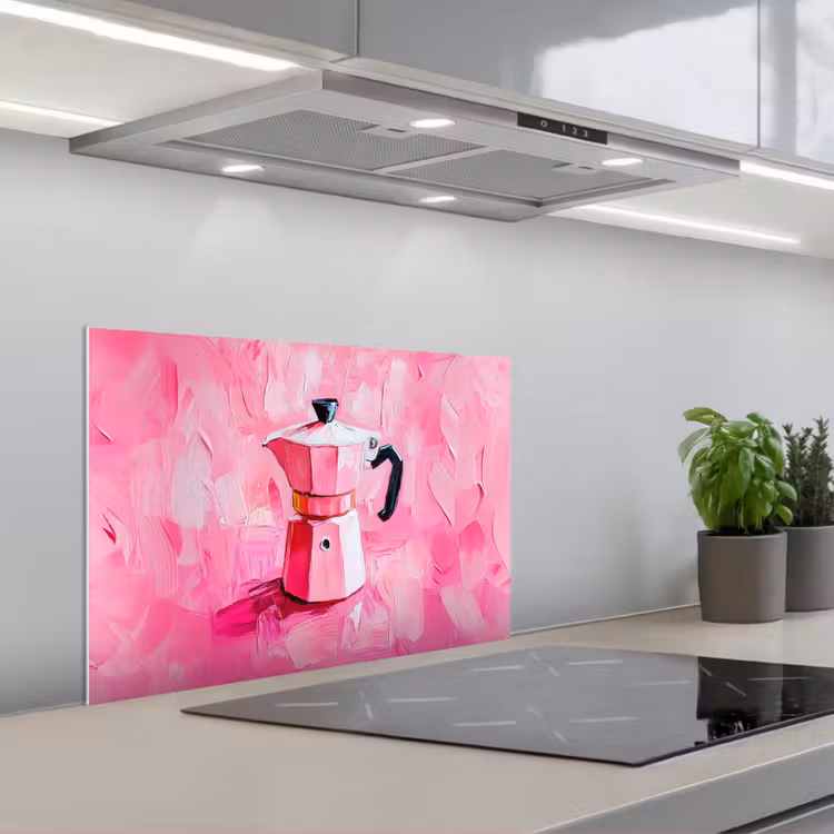 Spatscherm keuken - Roze - Verf - Coffee — 5