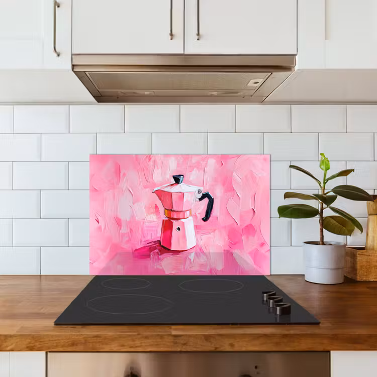 Spatscherm keuken - Roze - Verf - Coffee — 6