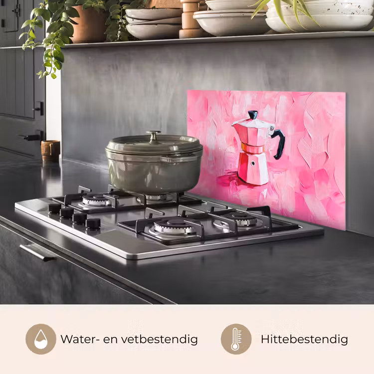 Spatscherm keuken - Roze - Verf - Coffee — 7
