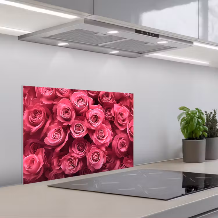 Spatscherm keuken - Rozen - Pink - Bloem — 5