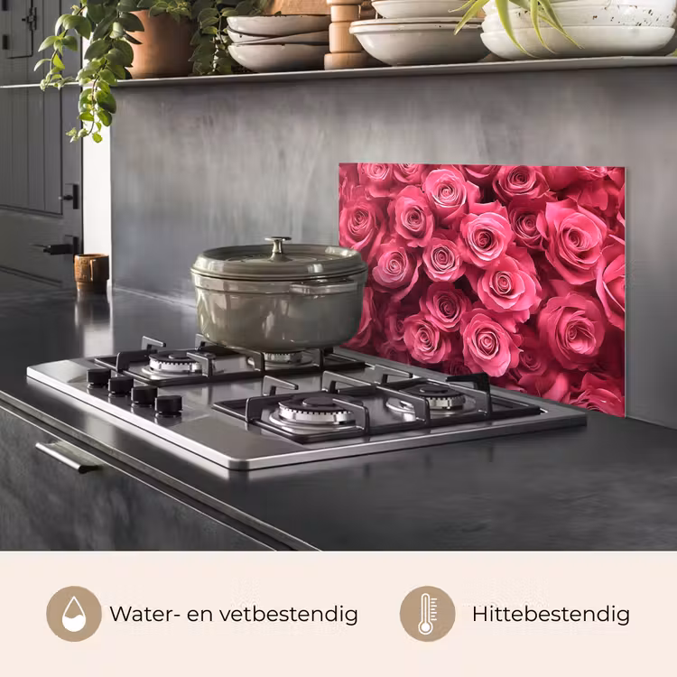 Spatscherm keuken - Rozen - Pink - Bloem — 7