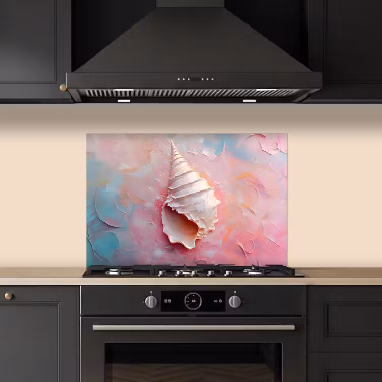 Spatscherm keuken - Schelp - Pastel - Pink — 2