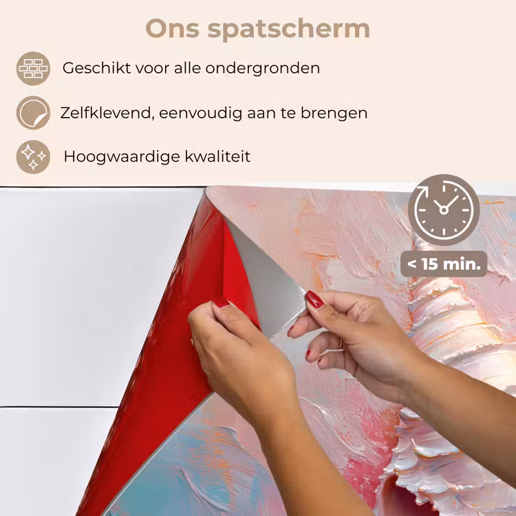 Spatscherm keuken - Schelp - Pastel - Pink — 4