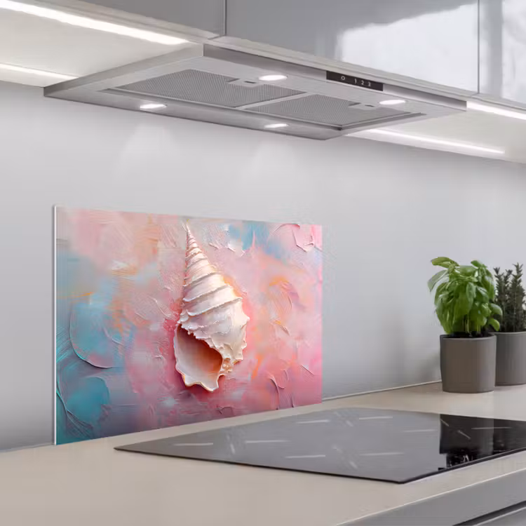 Spatscherm keuken - Schelp - Pastel - Pink — 5