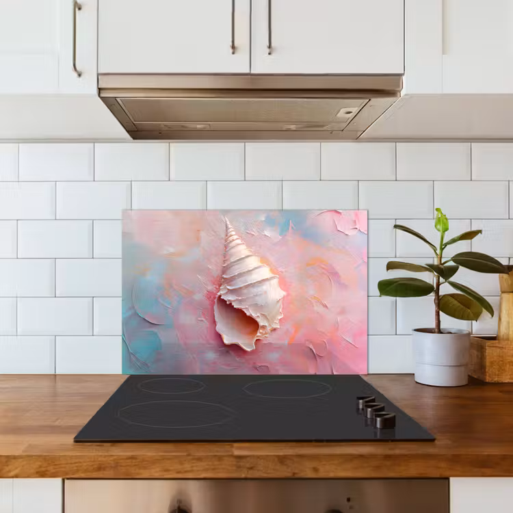 Spatscherm keuken - Schelp - Pastel - Pink — 6