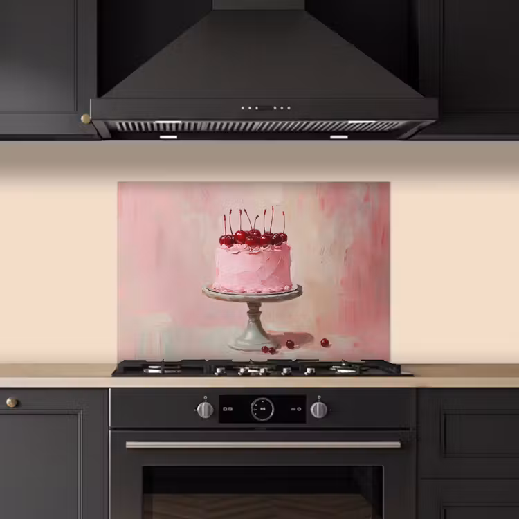 Spatscherm keuken - Taart - Pink - Cherry — 2