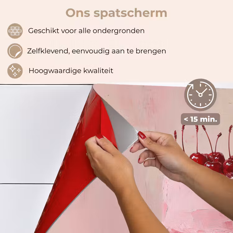 Spatscherm keuken - Taart - Pink - Cherry — 4