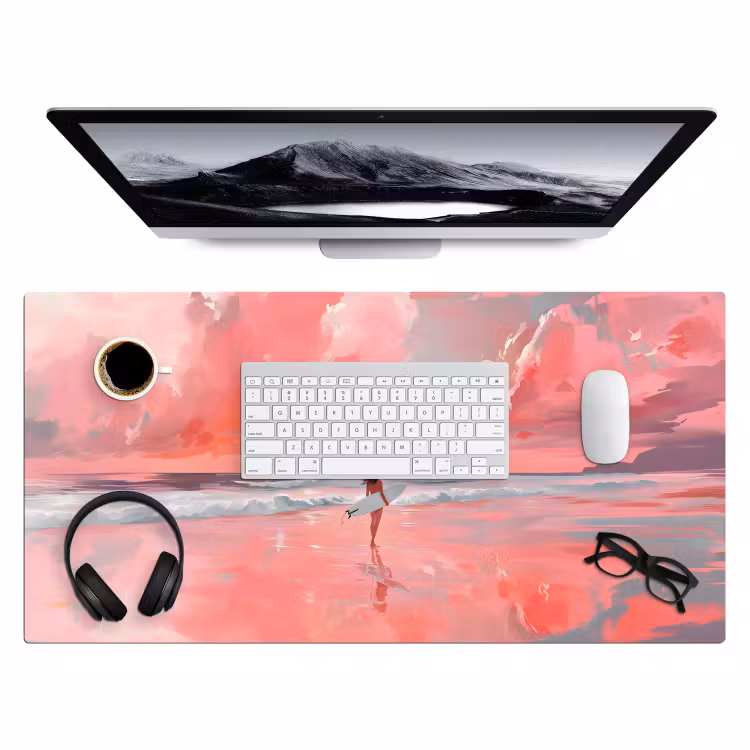 Bureau onderlegger - Roze - Surfen - Zee — 3