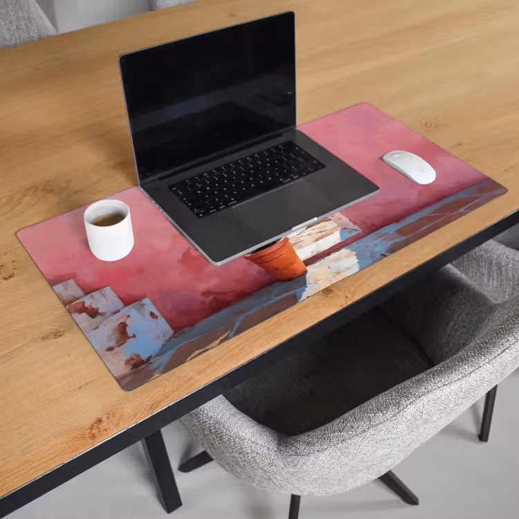 Bureau onderlegger - Zee - Roze - Cactus — 2