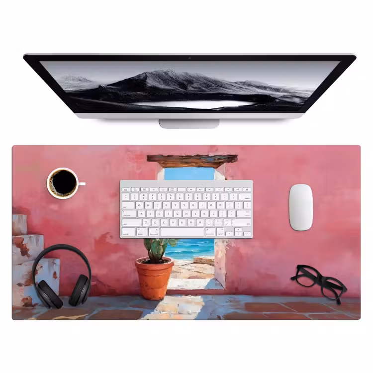 Bureau onderlegger - Zee - Roze - Cactus — 3