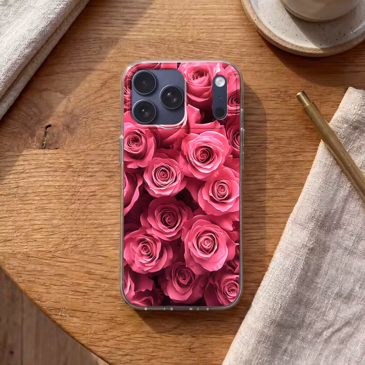 Telefoonhoesje Softcase - Rozen - Pink - Bloem — 2