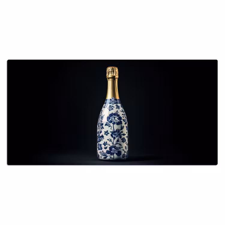 Bureau onderlegger - Champagne - Bloemen - Goud - Chique