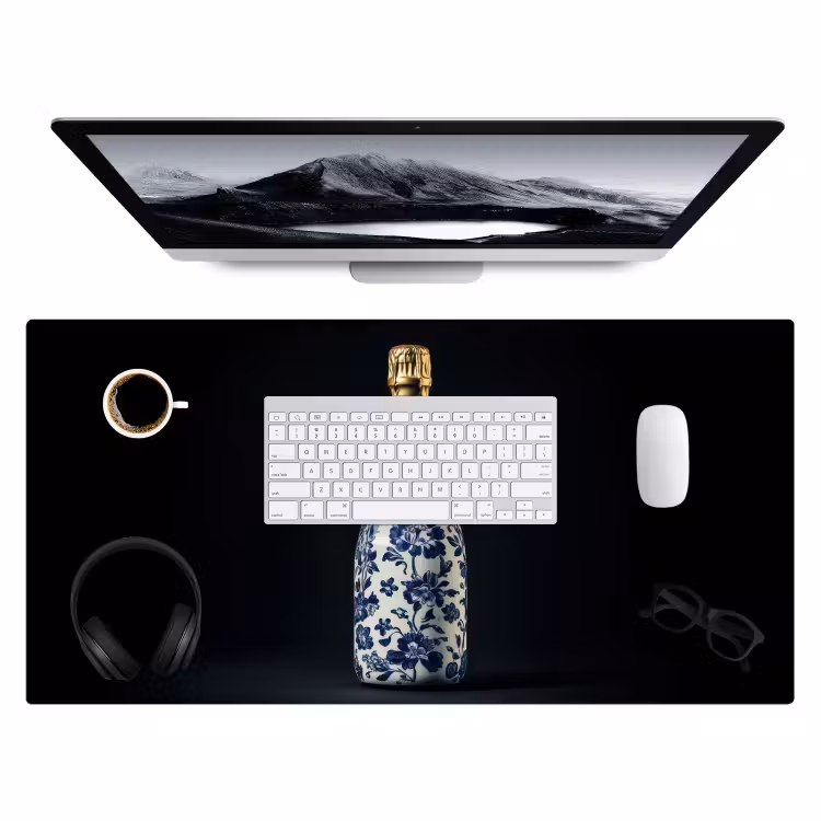 Bureau onderlegger - Champagne - Bloemen - Goud - Chique — 3
