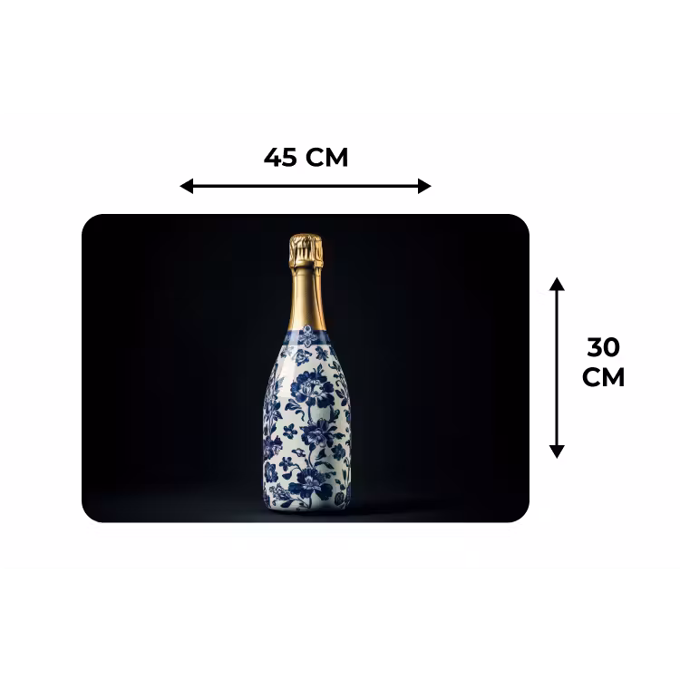 Placemat - 6 stuks - Champagne - Bloemen - Goud - Chique — 3
