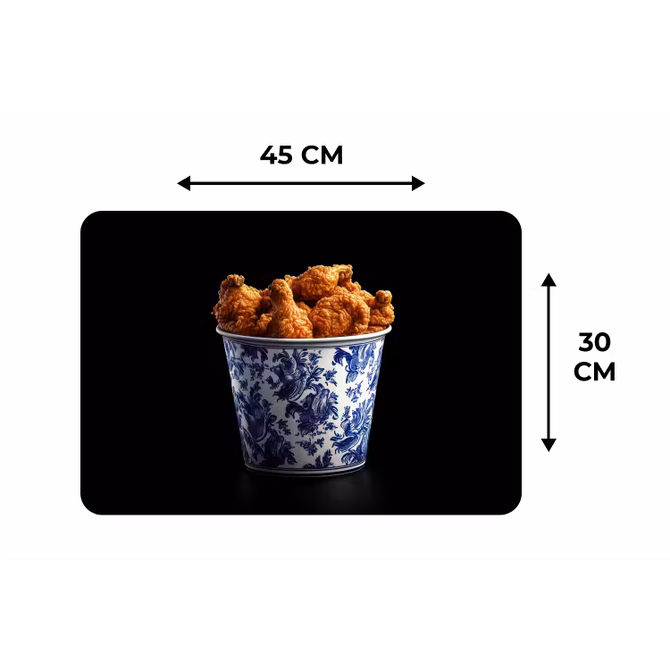 Placemat - 6 stuks - Kip - Bucket - Delfts blauw - Lekker — 3