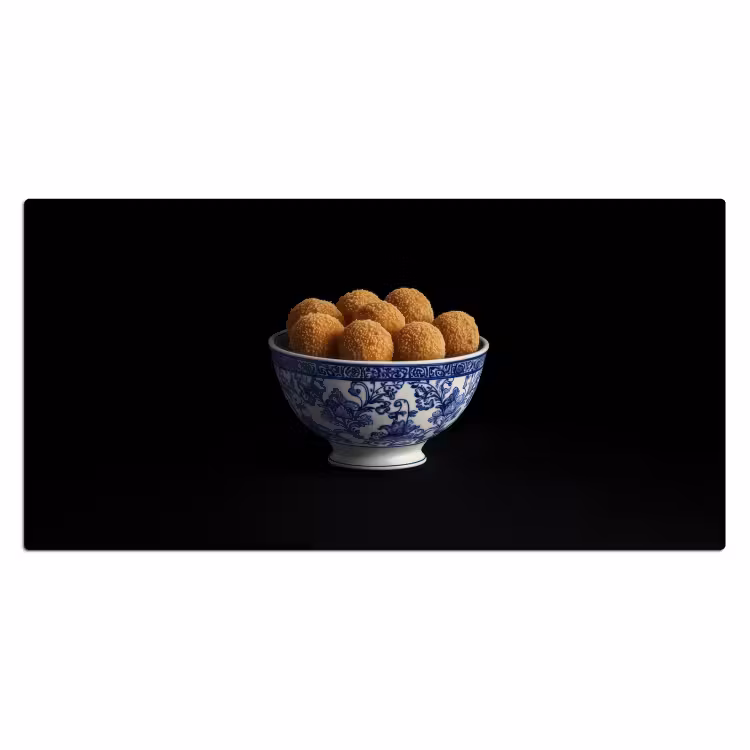 Bureau onderlegger - Delfts blauw - Bitterballen - Holland - Schaal