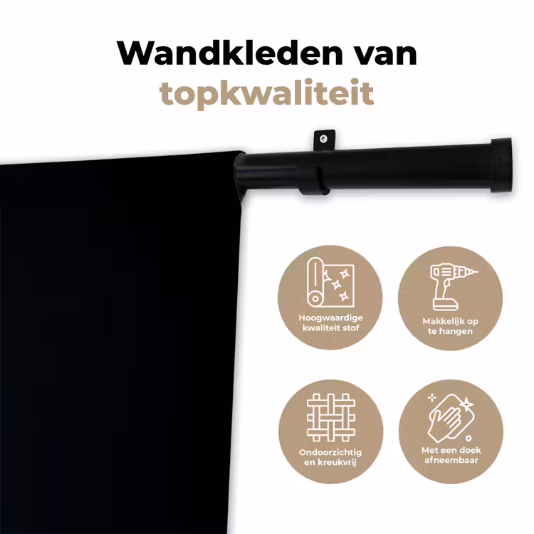 Wandkleed - Champagne - Bloemen - Goud - Chique — 3