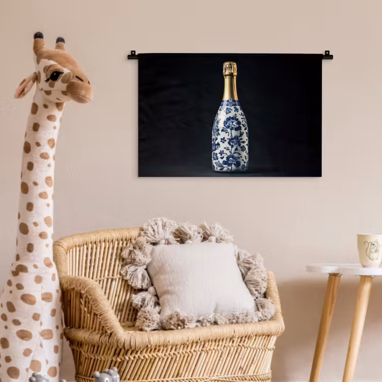 Wandkleed - Champagne - Bloemen - Goud - Chique — 5