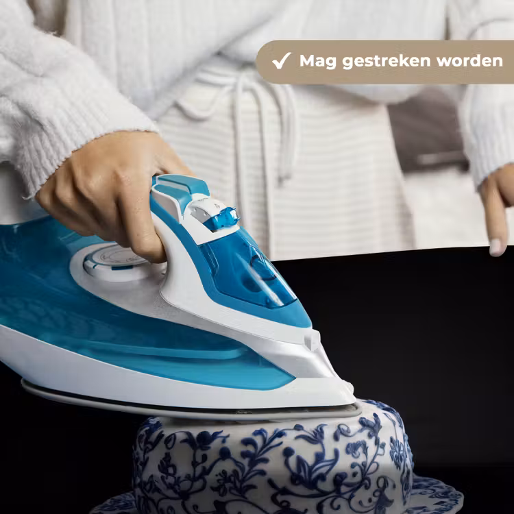 Wandkleed - Taart - Slagroom - Kers - Bord - Delfts blauw — 6