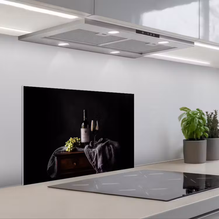 Spatscherm keuken - Druiven - Wijn - Rood - Tafel — 5