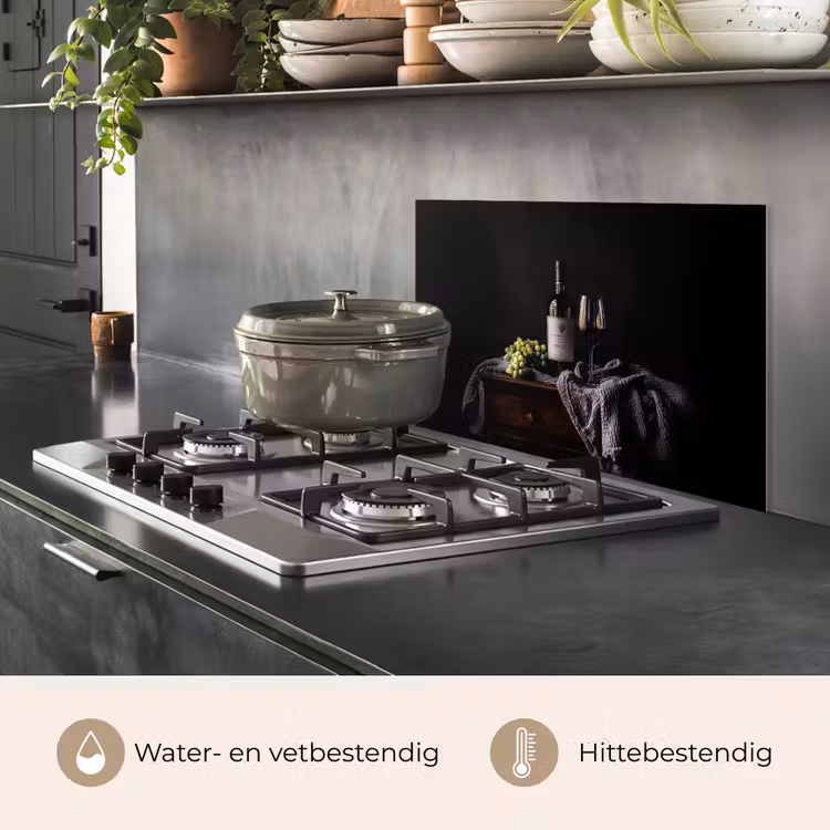 Spatscherm keuken - Druiven - Wijn - Rood - Tafel — 7