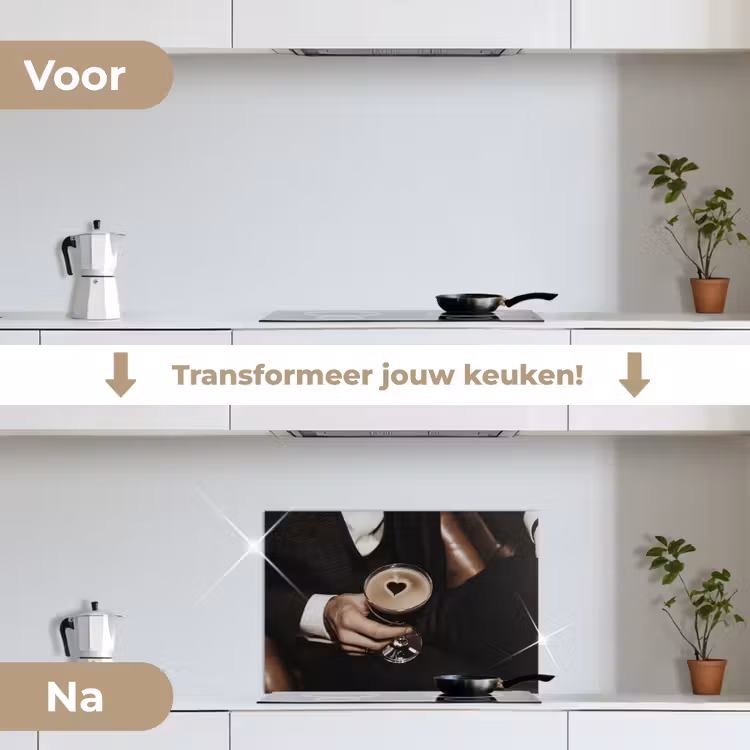 Spatscherm keuken - Hartje - Cocktail - Espresso Martini - Hand — 3