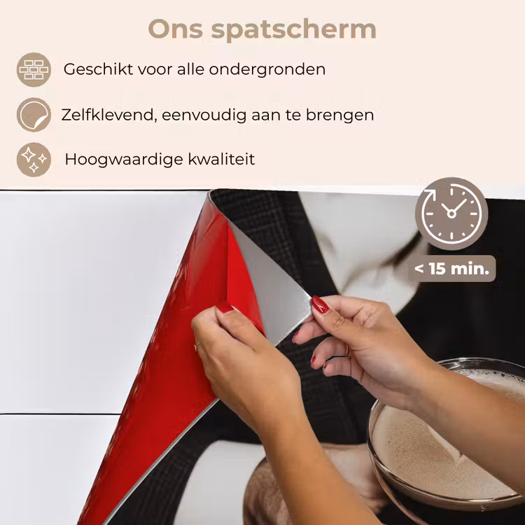 Spatscherm keuken - Hartje - Cocktail - Espresso Martini - Hand — 4