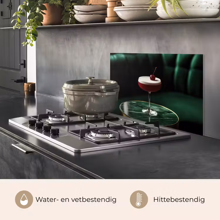 Spatscherm keuken - Kers - Cocktail - Rood - Marmer — 7