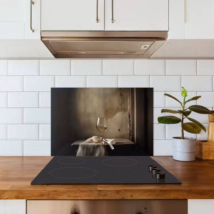 Spatscherm keuken - Strik - Beige - Witte - Wijn — 6