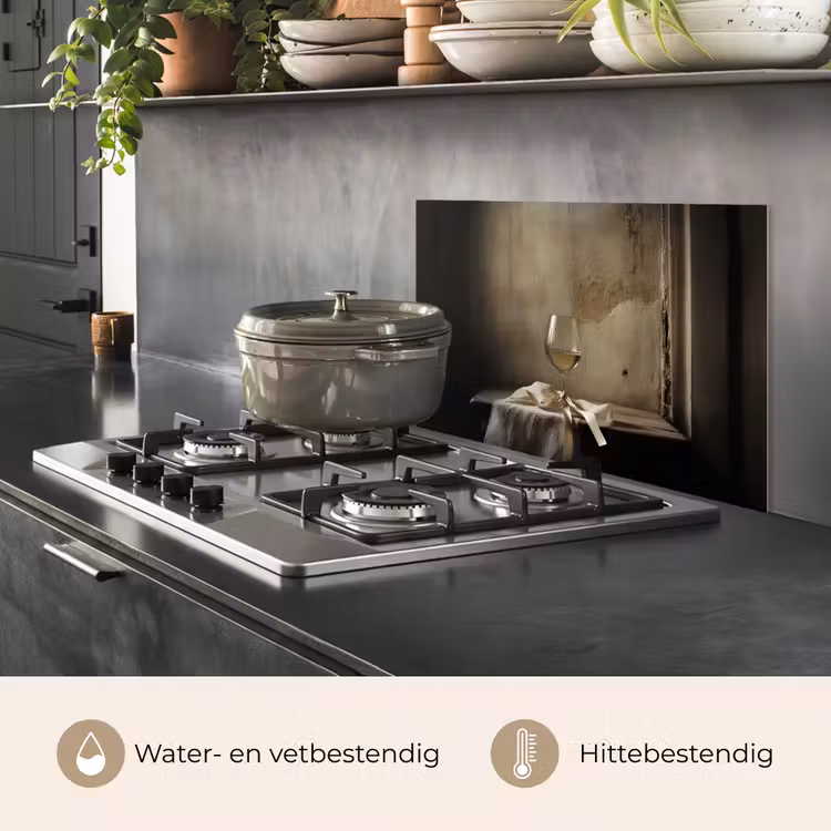 Spatscherm keuken - Strik - Beige - Witte - Wijn — 7