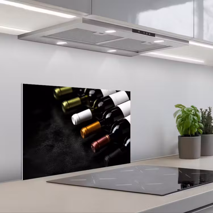 Spatscherm keuken - Wijn - Flessen - Variatie - Smaken — 5