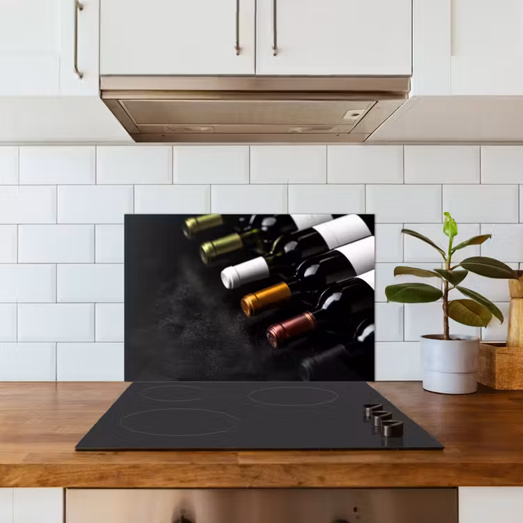 Spatscherm keuken - Wijn - Flessen - Variatie - Smaken — 6