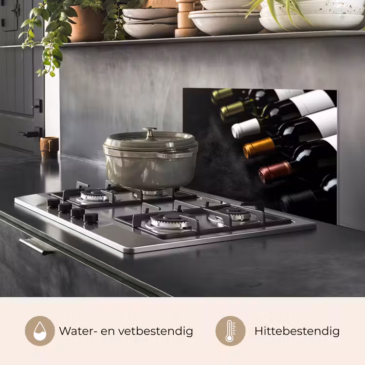 Spatscherm keuken - Wijn - Flessen - Variatie - Smaken — 7