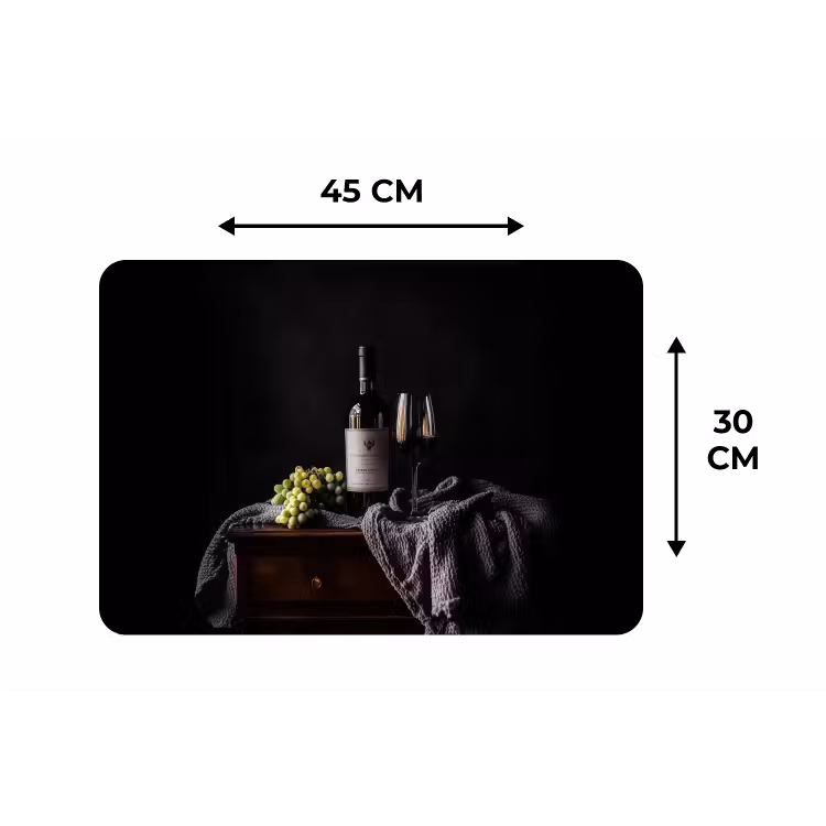 Placemat - 6 stuks - Druiven - Wijn - Rood - Tafel — 3
