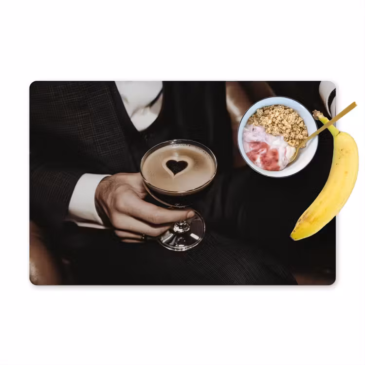 Placemat - 6 stuks - Hartje - Cocktail - Espresso Martini - Hand — 1