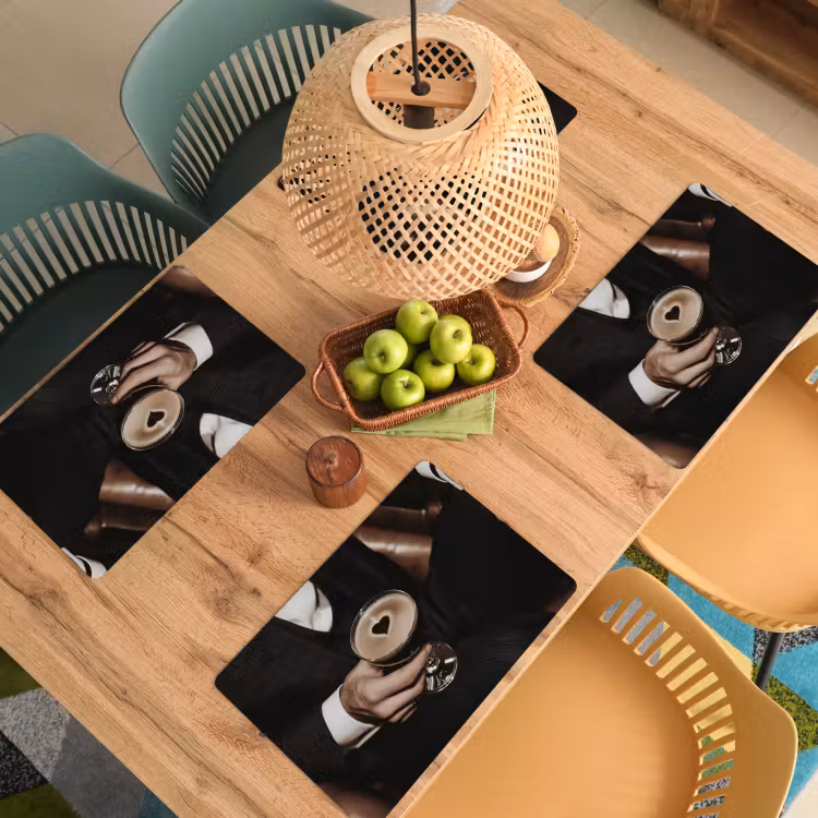 Placemat - 6 stuks - Hartje - Cocktail - Espresso Martini - Hand — 6