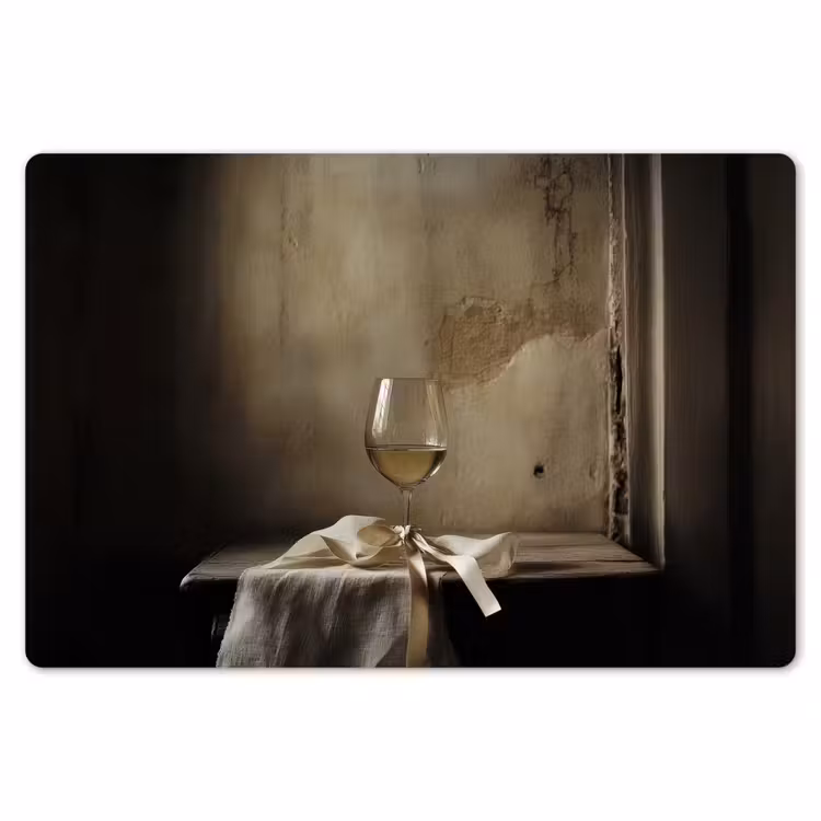 Placemat - 6 stuks - Strik - Beige - Witte - Wijn — 7