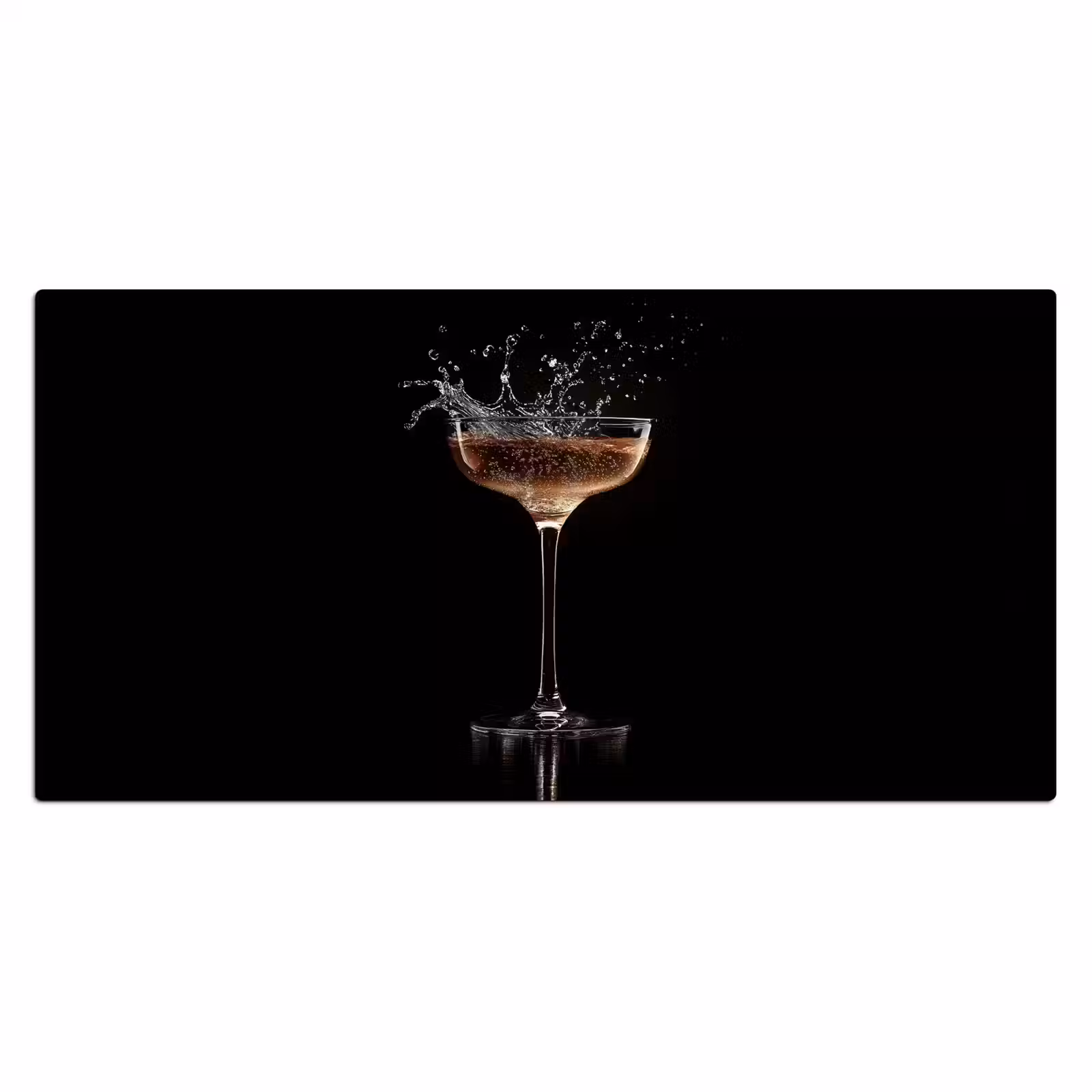 Bureau onderlegger - Cocktail - Zwart - Spetters - Glas — 1