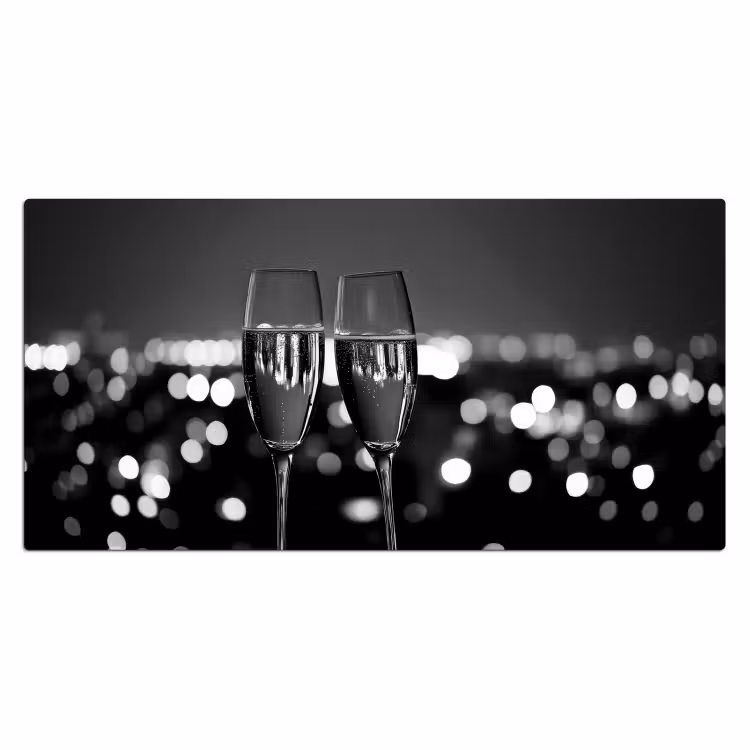 Bureau onderlegger - Bubbels - Proosten - Champagneglazen - Stadslichten — 1