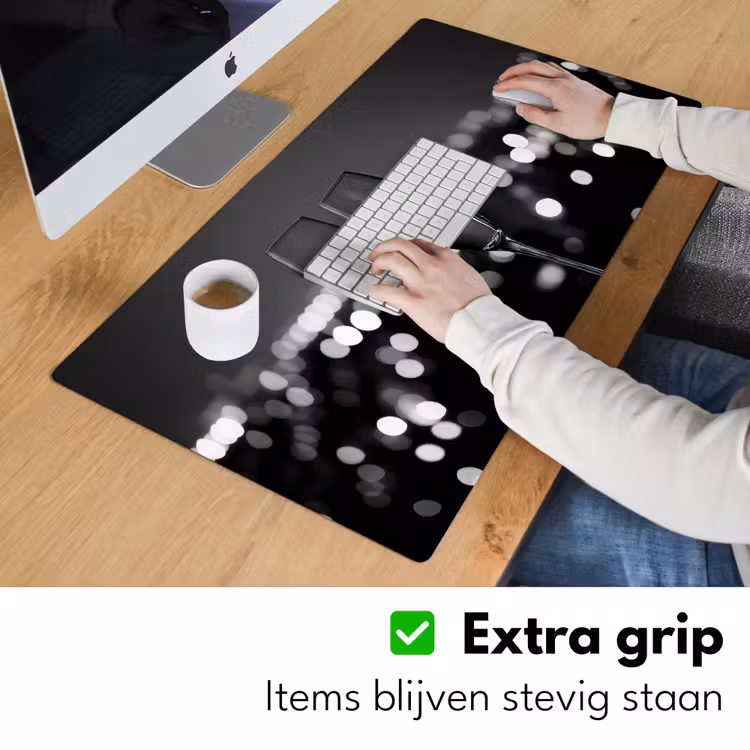 Bureau onderlegger - Bubbels - Proosten - Champagneglazen - Stadslichten — 5