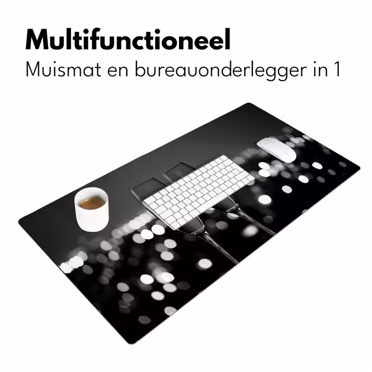 Bureau onderlegger - Bubbels - Proosten - Champagneglazen - Stadslichten — 6