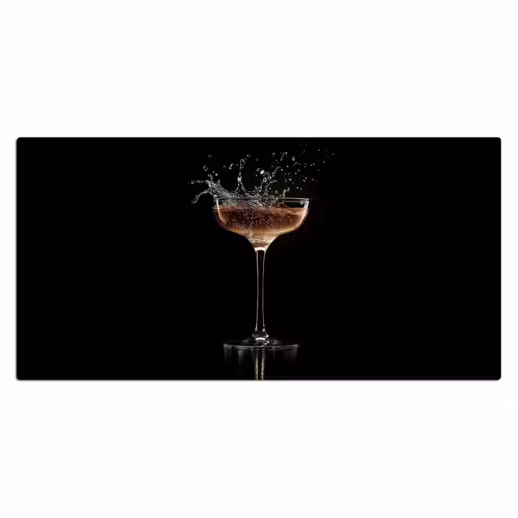Bureau onderlegger - Cocktail - Zwart - Spetters - Glas — 1