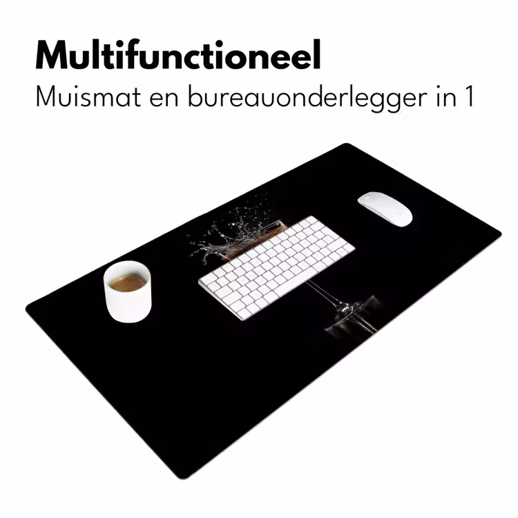 Bureau onderlegger - Cocktail - Zwart - Spetters - Glas — 6