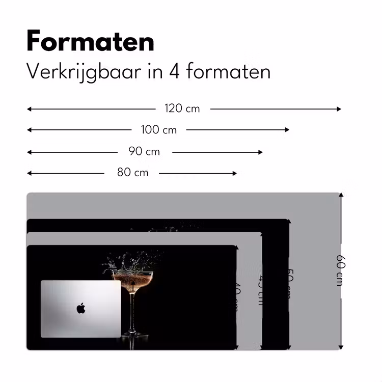 Bureau onderlegger - Cocktail - Zwart - Spetters - Glas — 7