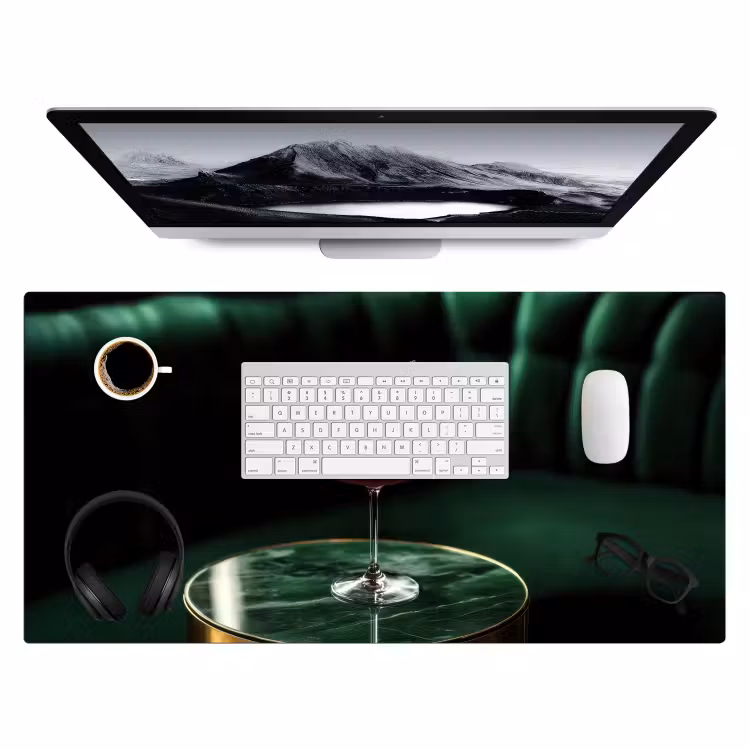 Bureau onderlegger - Kers - Cocktail - Rood - Marmer — 3