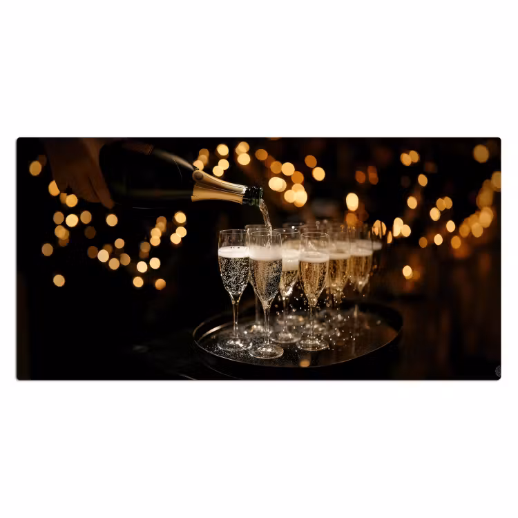 Bureau onderlegger - Lichter - Champagner - Gläser — 1