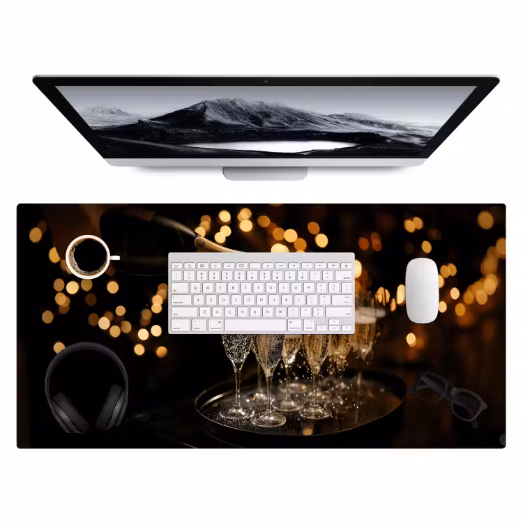 Bureau onderlegger - Lichter - Champagner - Gläser — 3