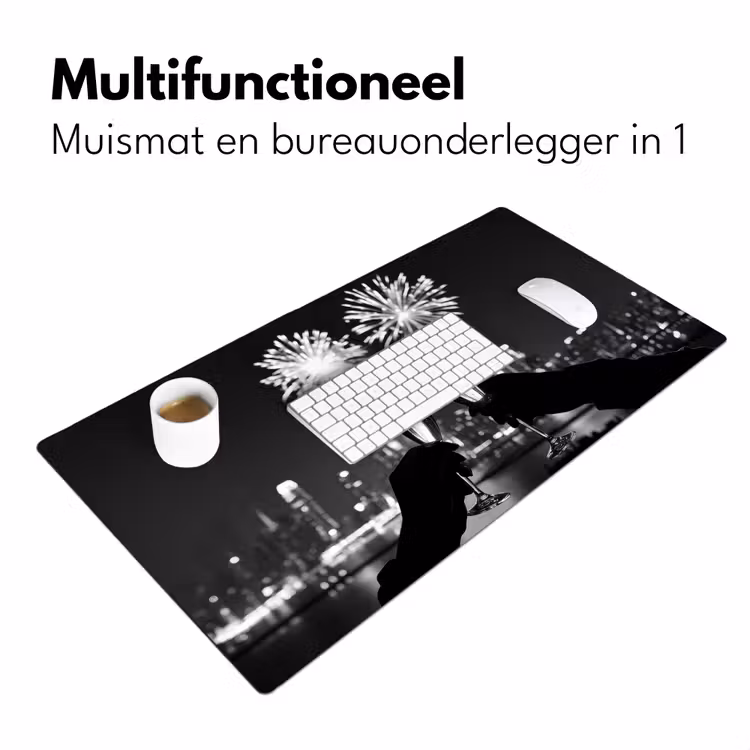 Bureau onderlegger - Vuurwerk - Proosten - Skyline - Champagne — 6
