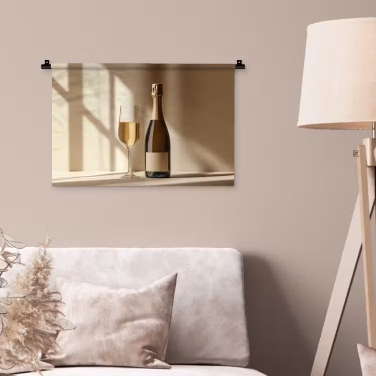 Wandkleed - Champagne - Beige - Schaduw - Bubbels — 2